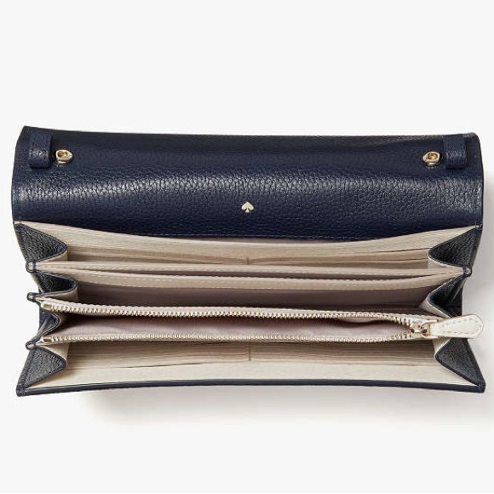 Kate Spade Roulette Breezy Stripe Chain Clutch - Picture 5 of 13